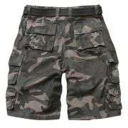 Men’s 9-Pocket Cotton Utility Camo Cargo Shorts