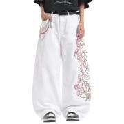 Men’s Y2K Hip Hop Embroidered Baggy Wide Leg Jeans