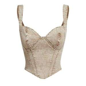 Women's Denim Corset Tank Top