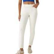 High Waisted Pull-On Straight Leg Jeans