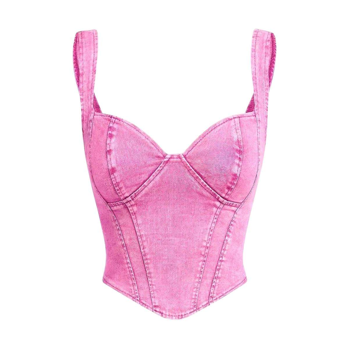 Women’s Denim Corset Tank Top