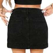 Women’s Denim Mini Skirt with Built-In Shorts