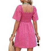 Women’s Denim Tie Front Mini Dress