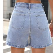 Women’s High Waisted A-Line Baggy Bermuda Denim Shorts