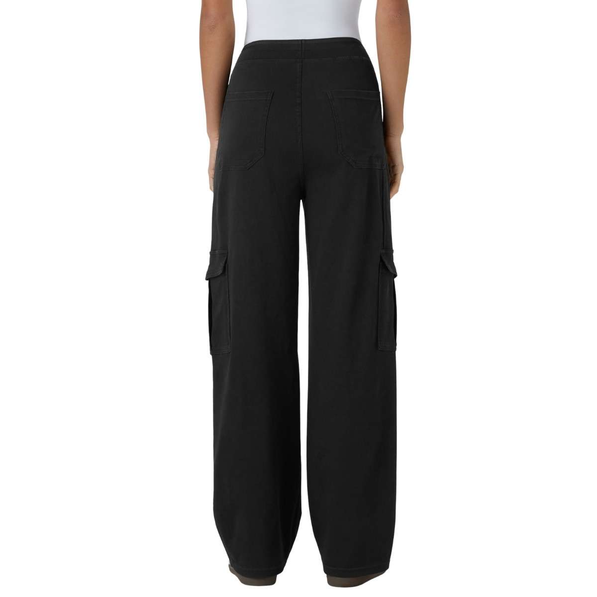 Mid Rise Pockets Straight Leg Casual Cargo Jeans