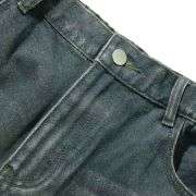 Men’s Vintage Y2K Elastic Back Waistband Baggy Denim Shorts