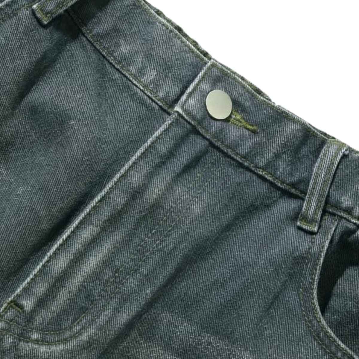 Men’s Vintage Y2K Elastic Back Waistband Baggy Denim Shorts