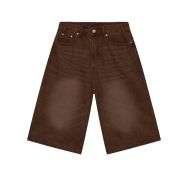 Y2K Loose Fit Wide Leg Denim Shorts