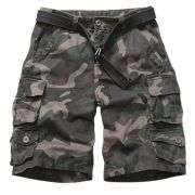Men’s 9-Pocket Cotton Utility Camo Cargo Shorts
