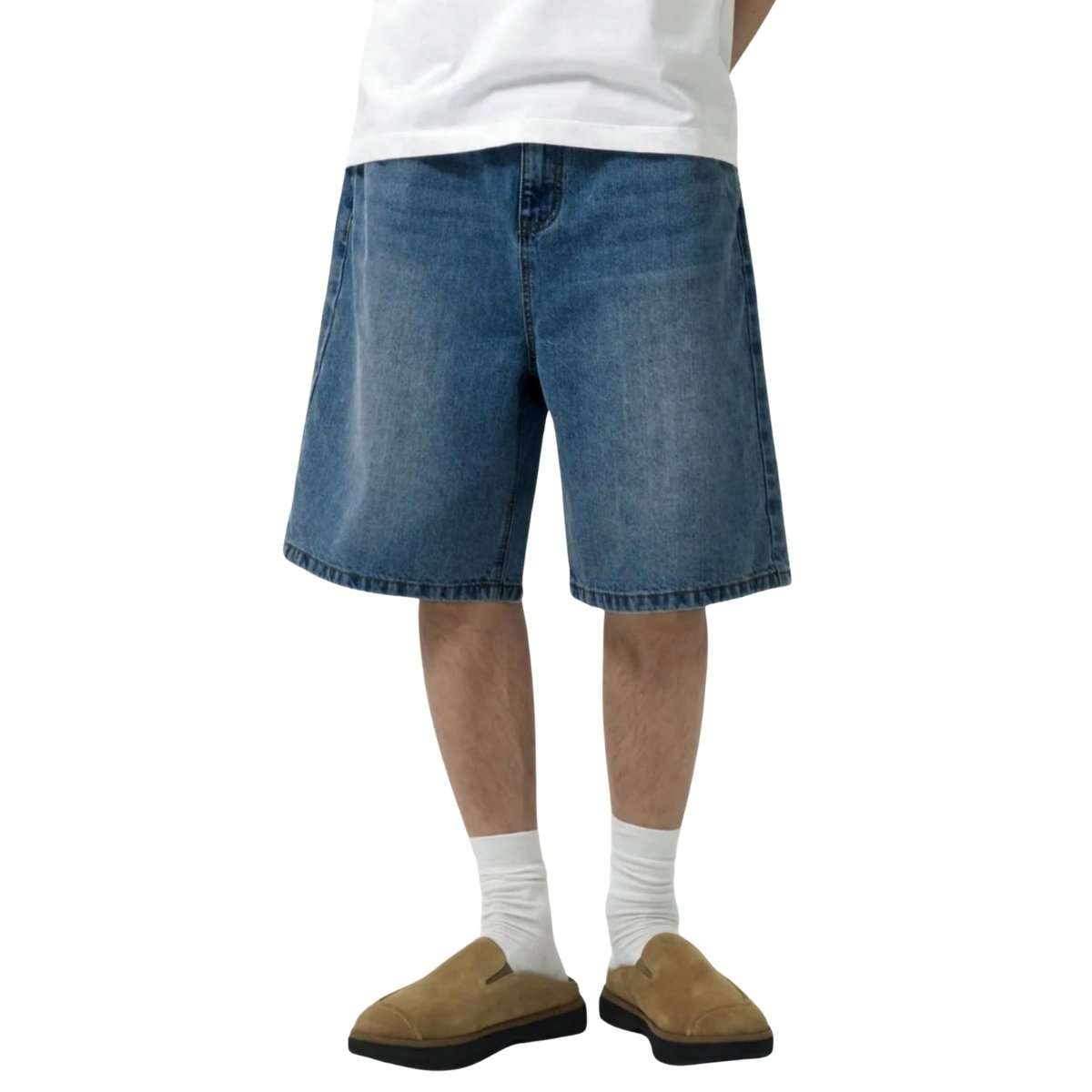 Men’s Vintage Y2K Streetwear Style Baggy denim shorts