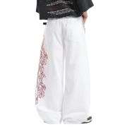 Men’s Y2K Hip Hop Embroidered Baggy Wide Leg Jeans