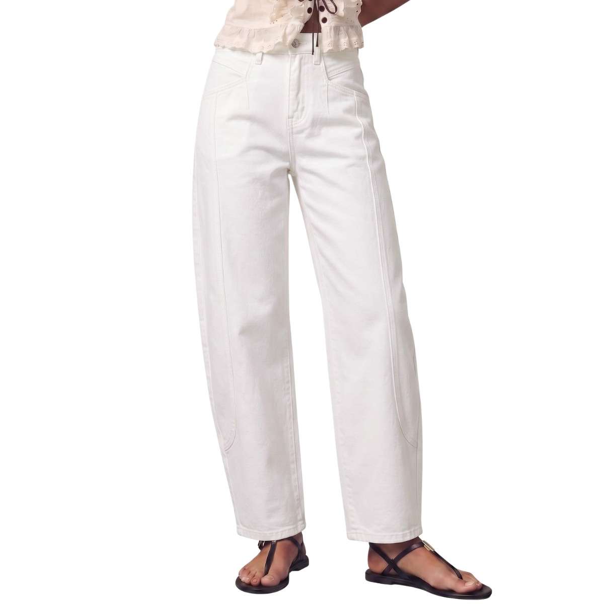 Relaxed Fit High Waisted Barrel Jeans