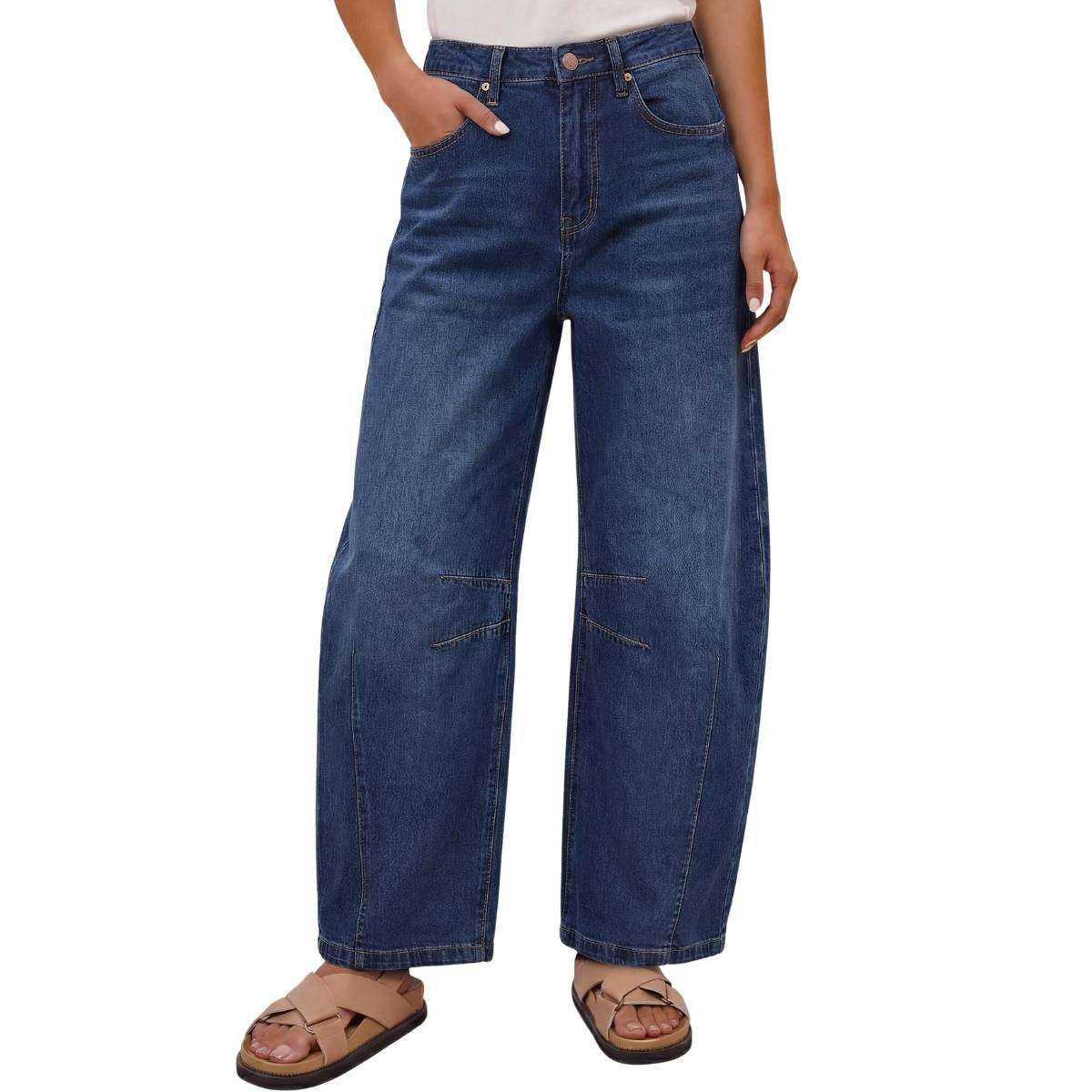 Y2K Mid Rise Barrel Jeans
