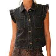 Y2K Cropped Denim Vest