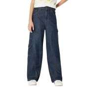 Women’s Ultra-Soft Relaxed-Fit Wide-Leg Cargo Jeans
