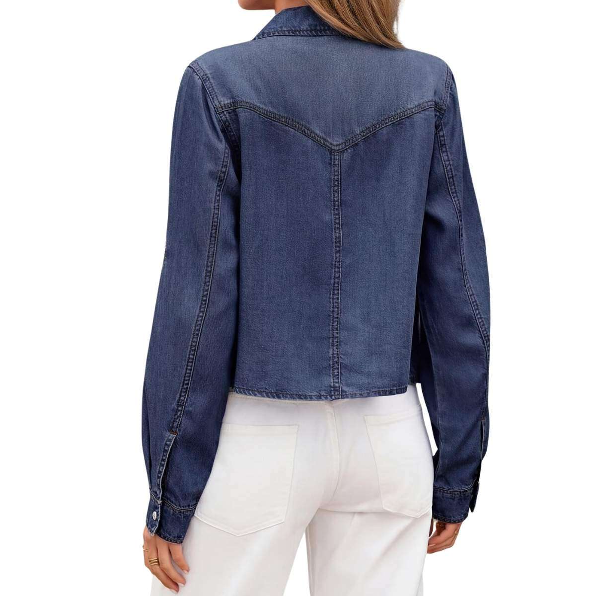 Women’s Tie-Front Denim Shirt