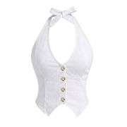 Women’s Y2K Denim Halter Top