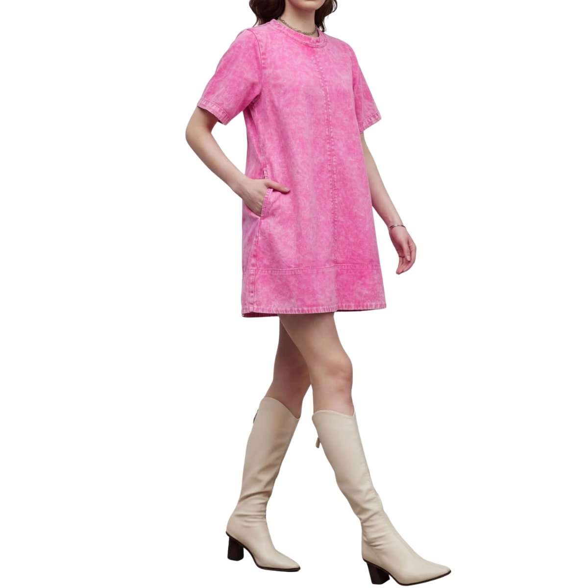 Women’s Summer Pockets Denim Mini Dress