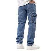 Men’s Elastic Waist Cargo Jeans