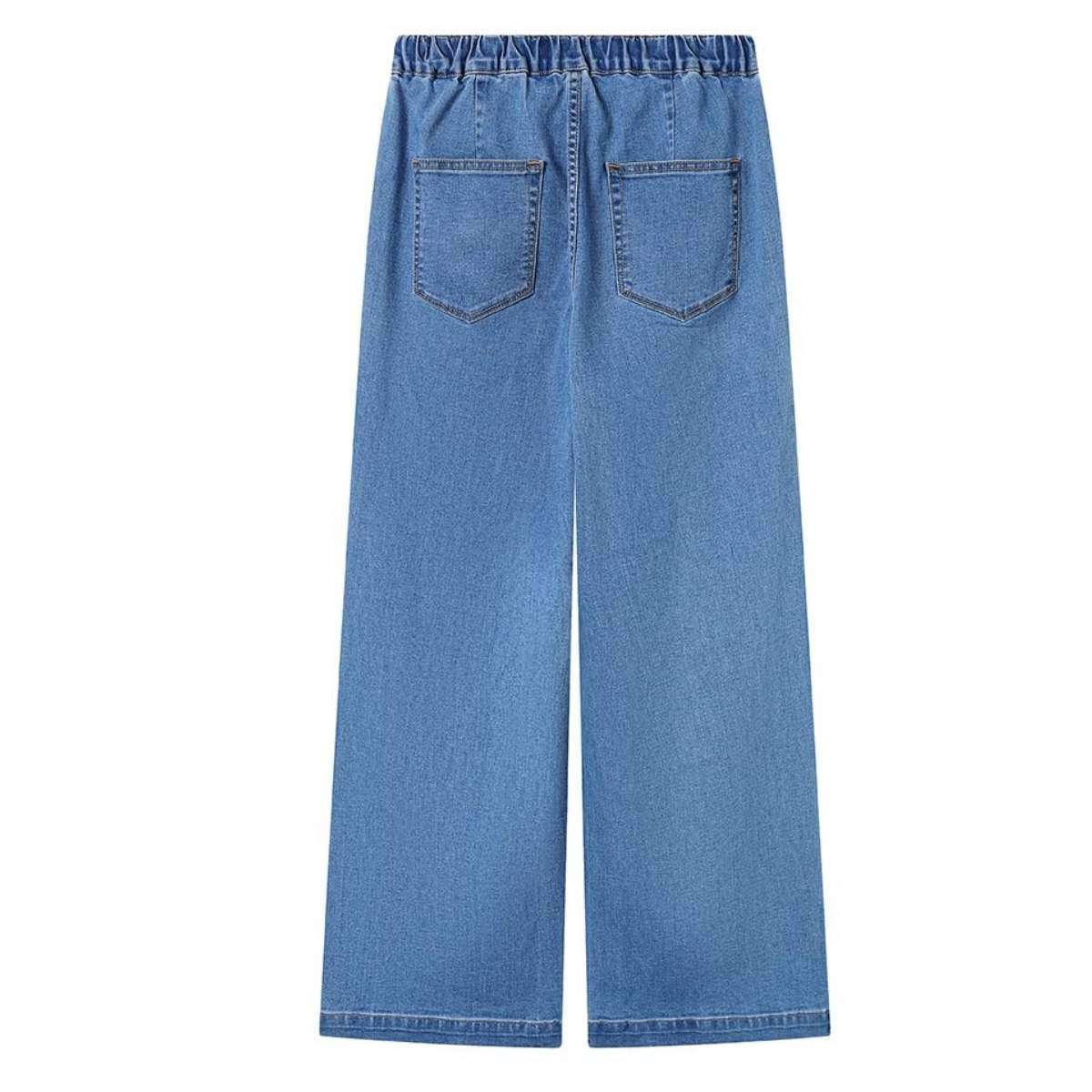 Women’s High-Waisted Wide-Leg Drawstring Jeans