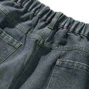 Men’s Vintage Y2K Elastic Back Waistband Baggy Denim Shorts