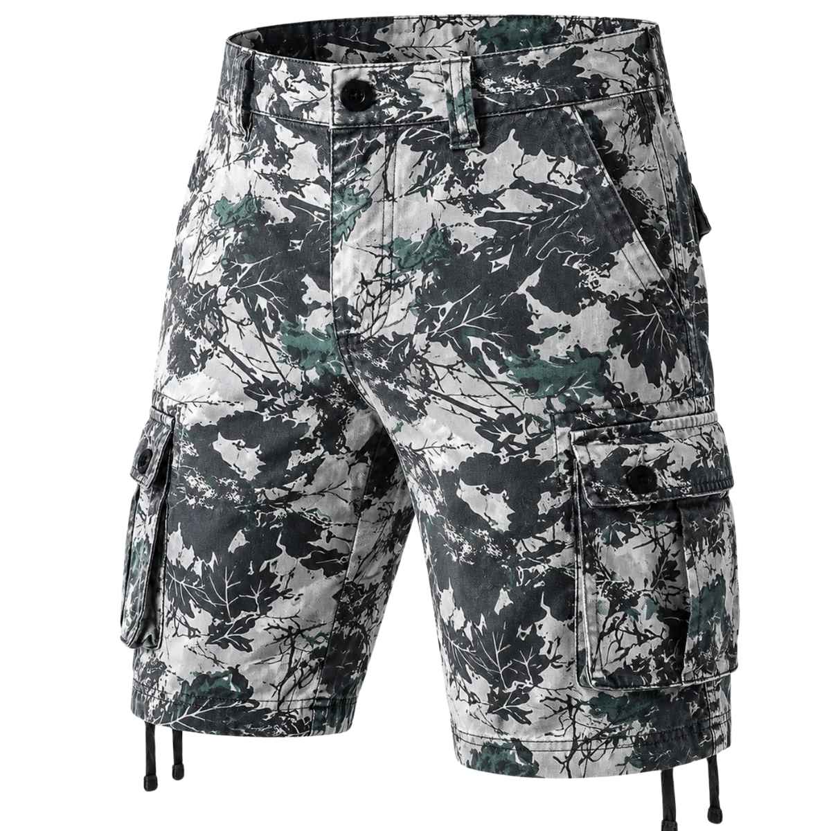 Men’s Multi-Pocket Camo Cargo Shorts