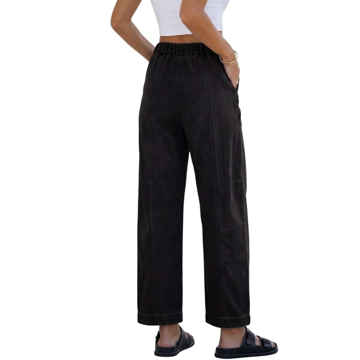 High Waisted Baggy Barrel Jeans