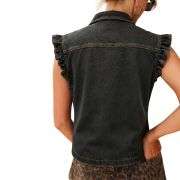 Y2K Cropped Denim Vest