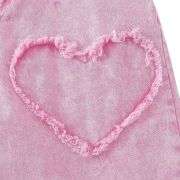 Women’s High Waisted Distressed Heart Pattern Wide Leg Jeans