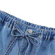 Women’s High-Waisted Wide-Leg Drawstring Jeans