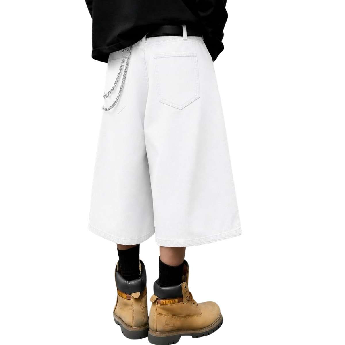 Y2K Loose Fit Wide Leg Denim Shorts