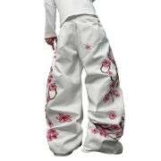 Men’s Y2K Hip Hop Embroidered Baggy Wide Leg Jeans