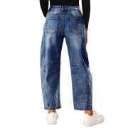 Women’s High-Waisted Distressed Barrel Leg Jeans
