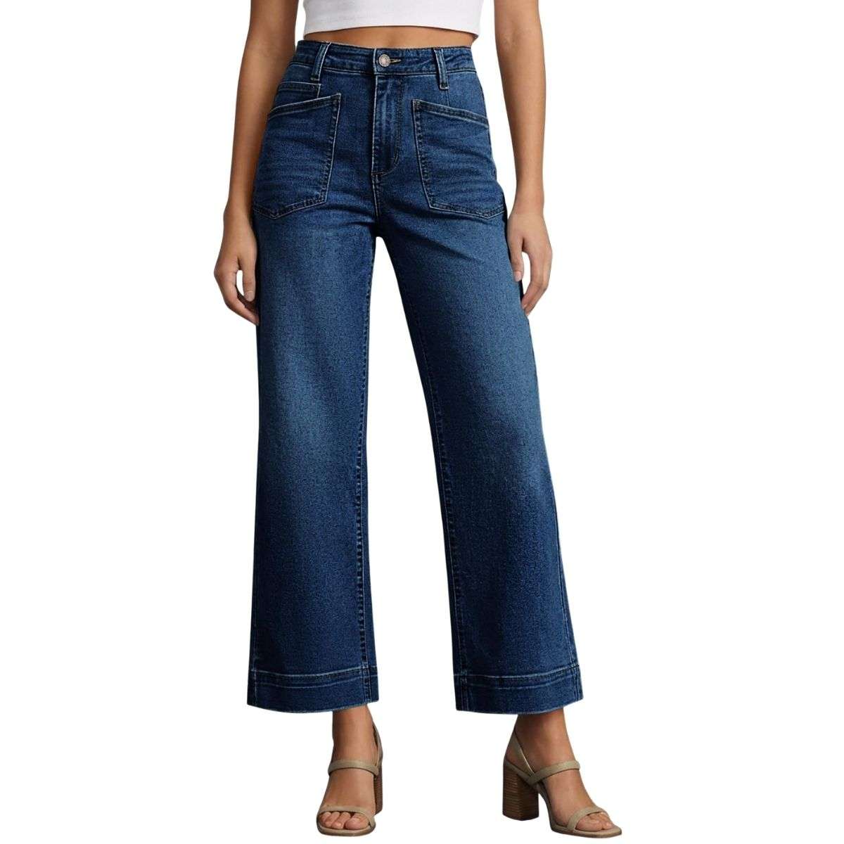 Women’s Cropped Wide Leg Jeans
