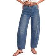 High Waisted Barrel Leg Jeans