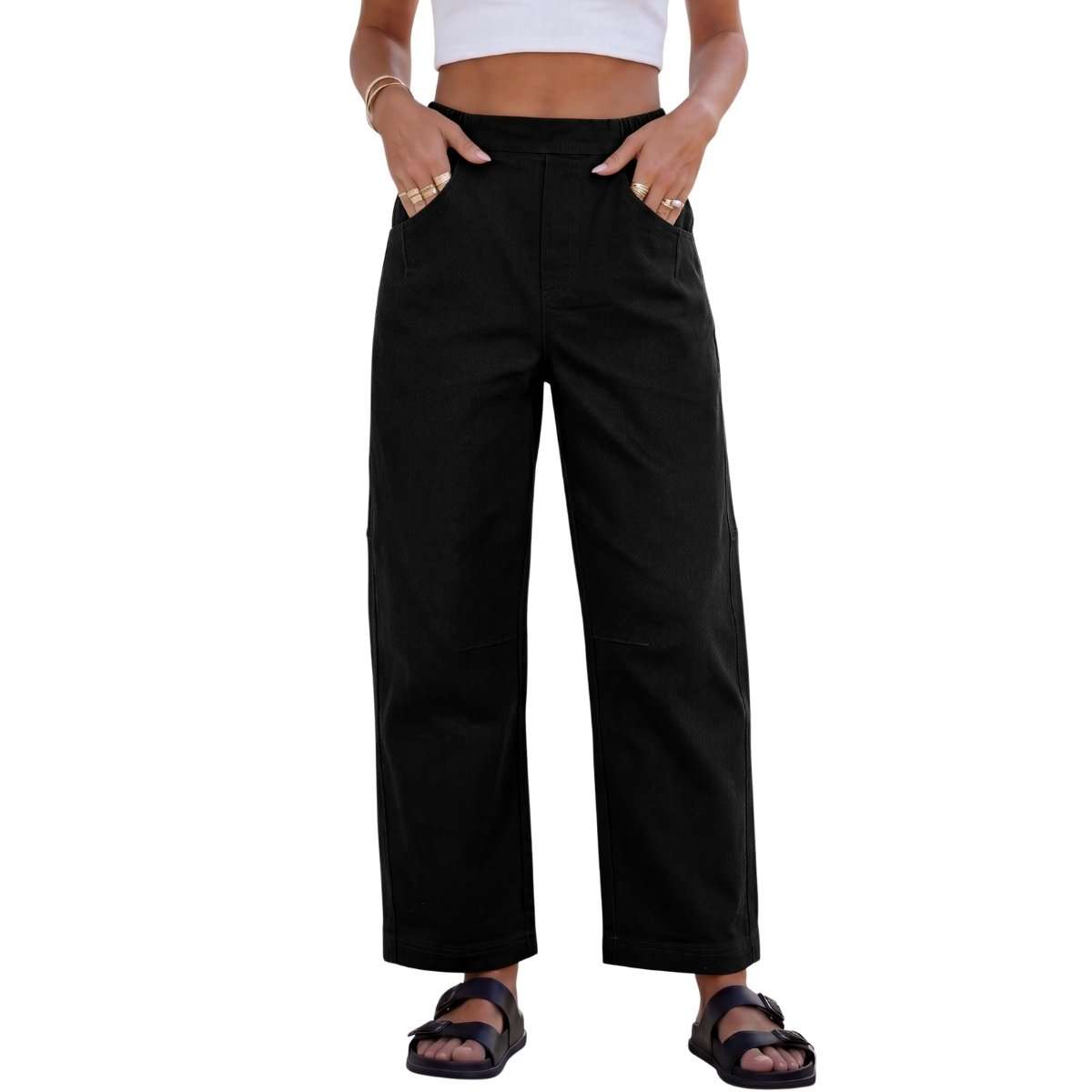 High Waisted Baggy Barrel Jeans