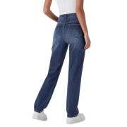 High Waisted Pull-On Straight Leg Jeans