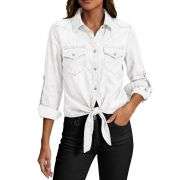 Women’s Tie-Front Denim Shirt