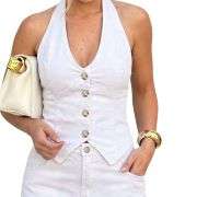 Women’s Y2K Denim Halter Top