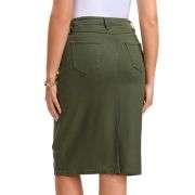 Women’s High Waisted Denim Midi Skirt