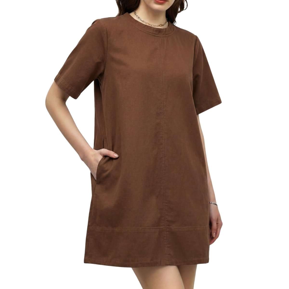 Women’s Summer Pockets Denim Mini Dress
