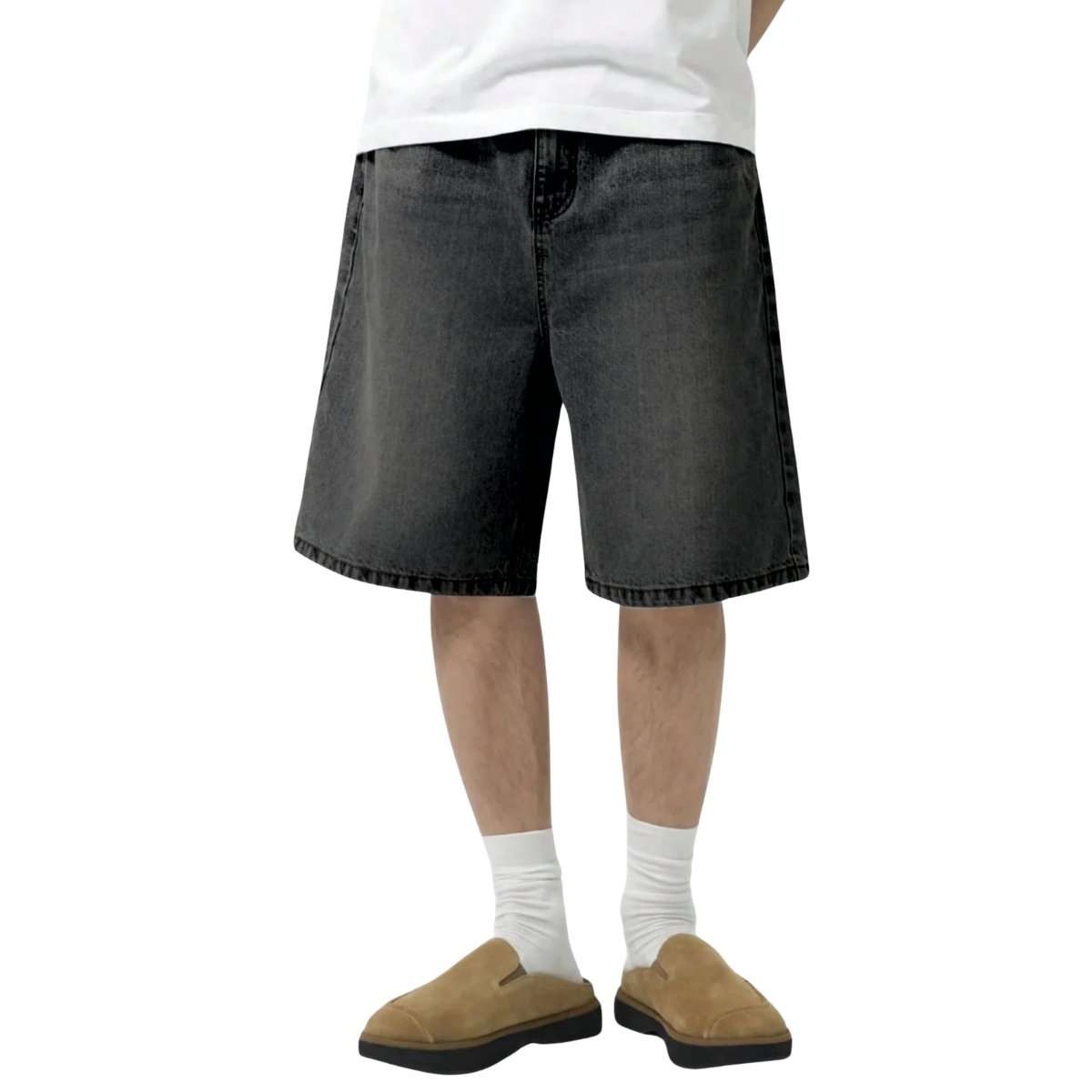 Men’s Vintage Y2K Streetwear Style Baggy denim shorts