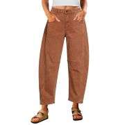 Women’s High-Waisted Distressed Barrel Leg Jeans