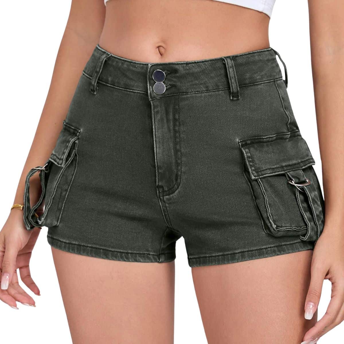 Women’s Y2K Cargo Denim Ultra Shorts