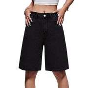 Women’s Low Rise Long Bermuda Denim Shorts
