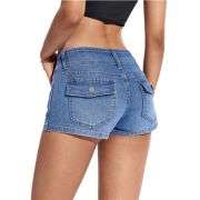 Women’s Low Rise Y2K Stretch Denim Shorts