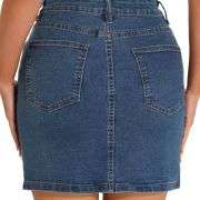 Women’s Rhinestone Stretch Sparkly Y2K Denim Mini Skirt