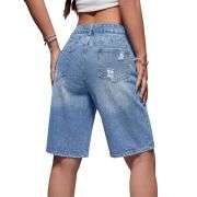 Women’s Low Rise Long Bermuda Denim Shorts