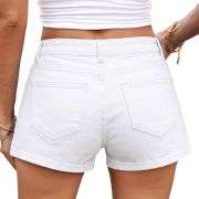 Women’s Low Rise Side Slit Ultra Short Denim Shorts
