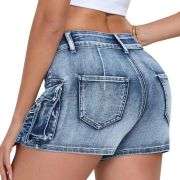 Women’s Y2K Cargo Denim Ultra Shorts